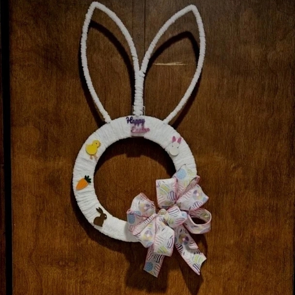 Handmade Easter Bunny/Rabbit Wreath Or Wall Decoration